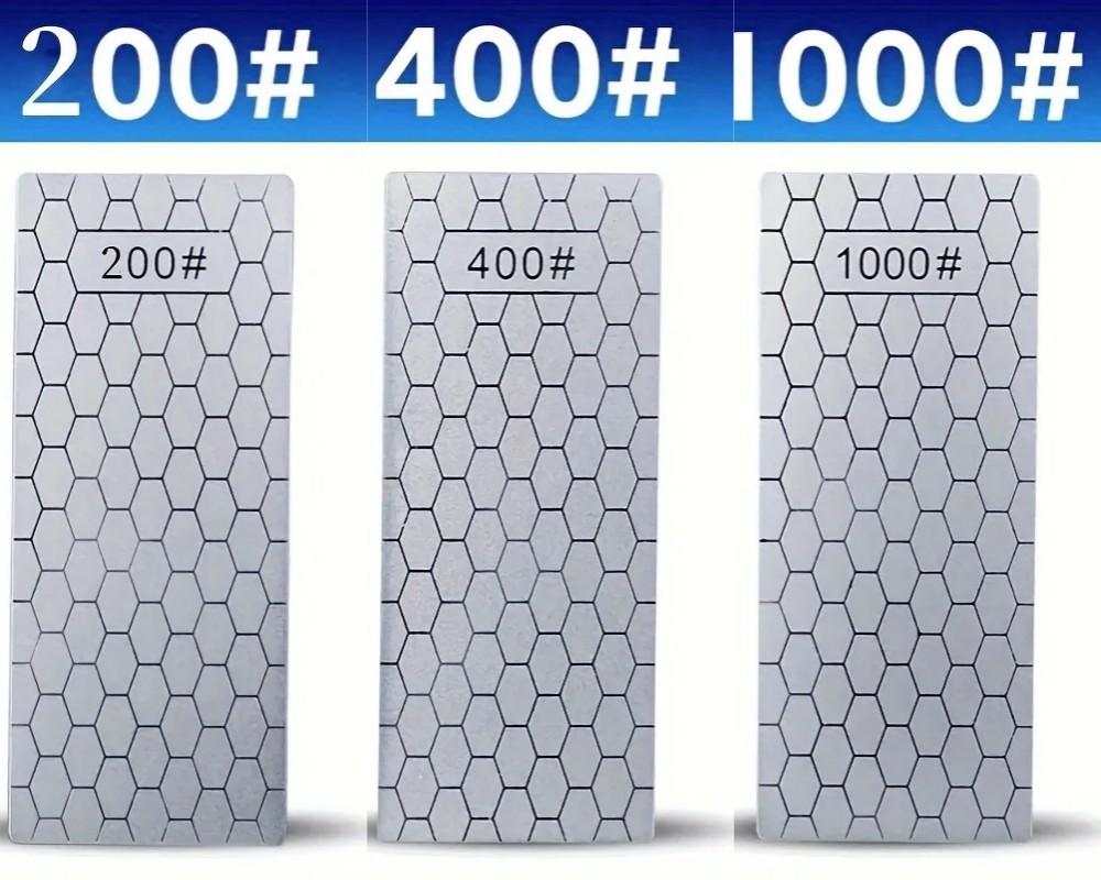 

3 шт. алмазный камень для заточки ножей-200/400/1000 # точилка для ножей с ультратонкой сотовой поверхностью точильный камень режущий инструмент S