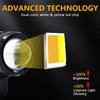 Pair 60W 6000LM Motorcycle ATV LED Headlight Spotlight Flashing Lamp Waterproof