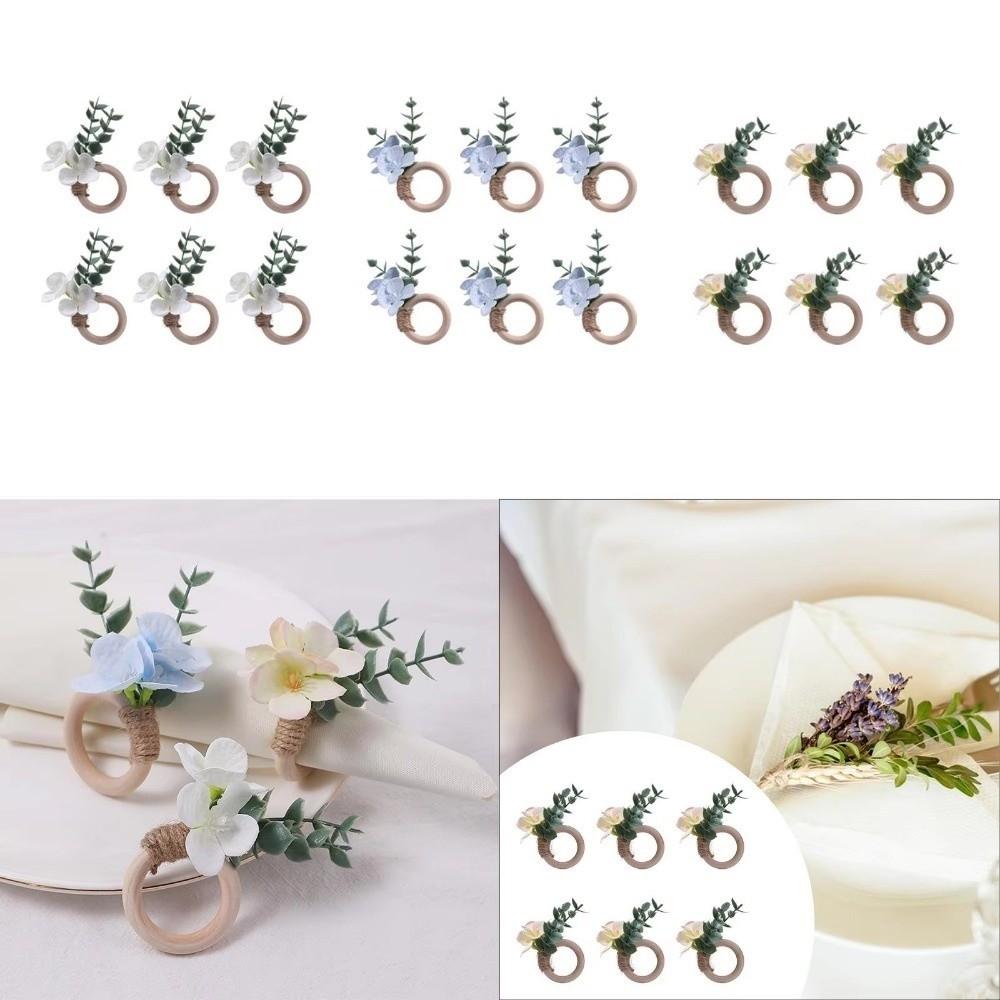 4 Stück Seidenblumen Serviettenhalter Böhmische Serviettenklammern Vintage Serviettenringe Für Hochzeit