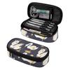 Pen Case Large Capacity Durable Polyester Fabric Easy Open Zipper with Mesh Pocket Removable Divider and Pen Slots for Boys Girls
