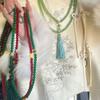 New Chinese Long Green Beaded Necklace Women'S National Style Messenger Chain Retro Temperament A Multi-Wear Sweater Chain Accessories