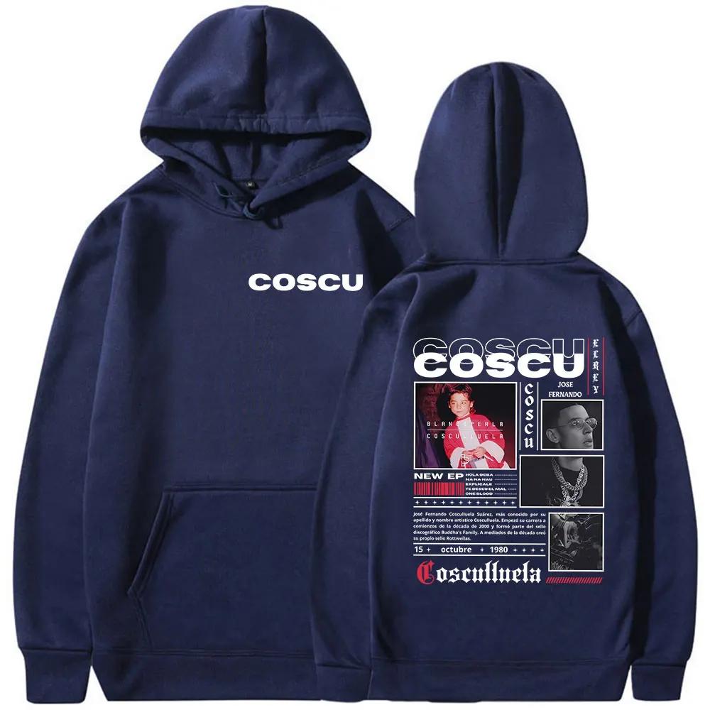 Rapper Coscu Jose Fernando Tour Album 2025 Merch Hoody Men Clothing Loose Oversized Sweatshirt Hip Hop Gothic Long Sleeve Hoodie