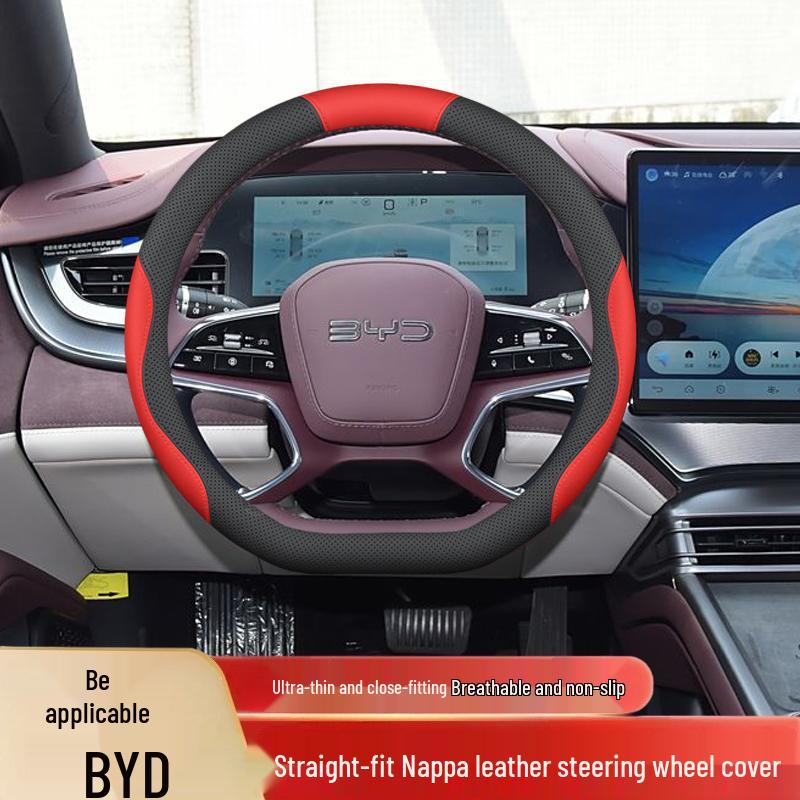 Husa Volan BYD Seal 06 2025: Antiderapant, Fără miros, Fără cusături, Capac interior pentru mâner.