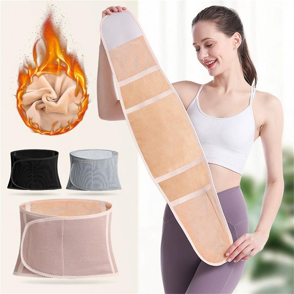 Winter Waist Support Belt – Knitted Fleece Heating Belt for Men & Women, Warm Corset for Abdomen, Waist & Belly