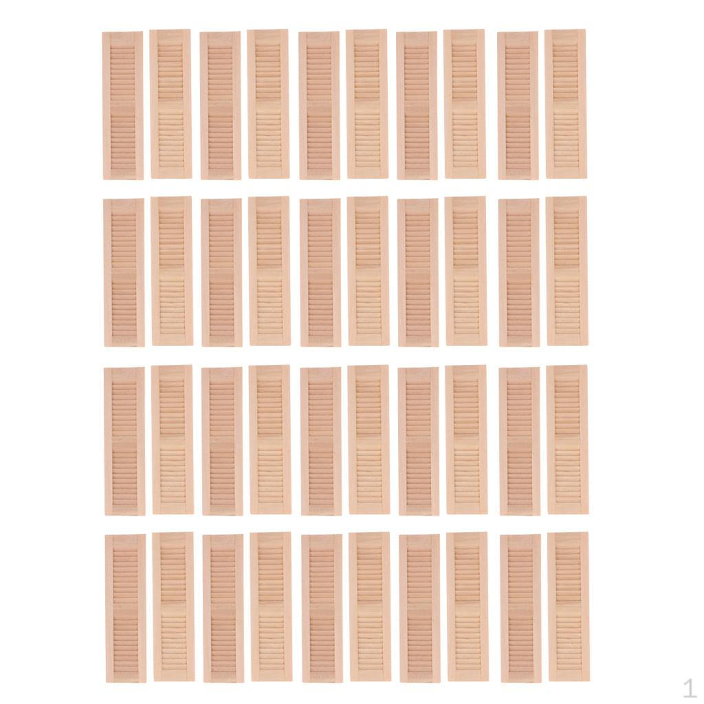 Set of 40 1/12 Blind Window Shutter Dolls House Ornaments