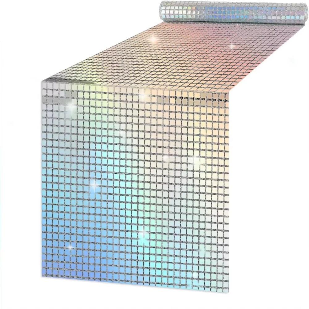 Sequin Table Cover Mirror Design Tablecloth Party Supplies Disco Table Runner Wedding