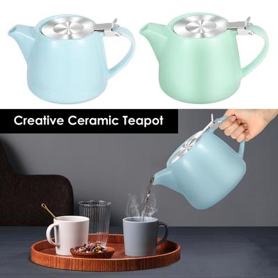 550ml Seramik Demlik Çıkarılabilir Çay Süzgeci ile Japon Tarzı Porselen Demlik Pürüzsüz Yüzey Seramik Çaydanlık Ev için