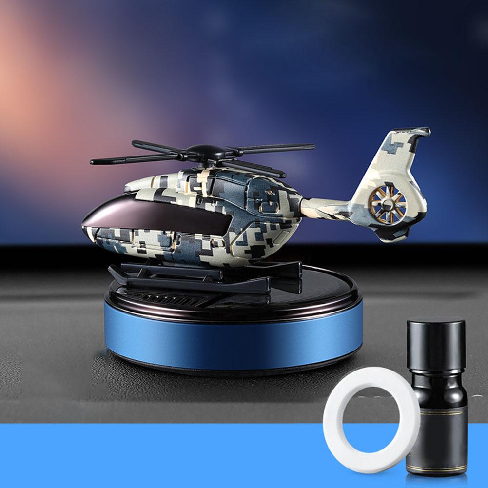 Car Solar Air Freshener Automatic Rotation Helicopter Essential Oil Diffuser Dashboard Aromatherapy Auto Aroma Diffuser
