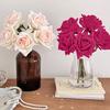 5 Bündel Real Touch Rosenblüten Künstliche Große Blüte Falsche Rose für Zuhause Büro Hochzeitsfeier Dekoration Innenbereich Blumendekorationen Tischmittelstücke