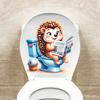 Funny Animal PVC Toilet Seat Stickers Monkey Zebra Giraffe Decals Waterproof Bathroom Wall Door Decor Creative Removable Decals