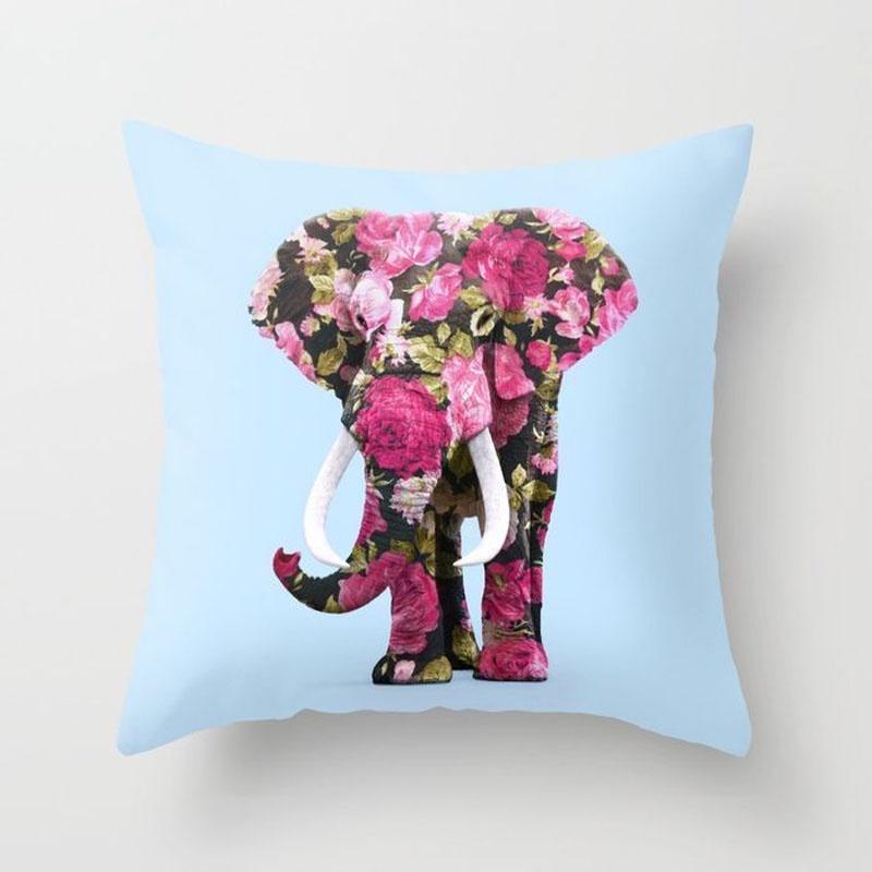 High-quality Polyester Cartoon Animal Pillow Case Cover For Sofa And Home Decor