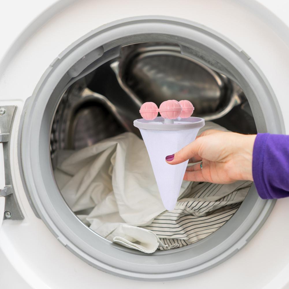 Laundry Ball Floating Pet Fur Lint Hair Catcher Clothes Cleaning Ball Laundry Hair Removal Cleaning Mesh Bag For Washing Machine