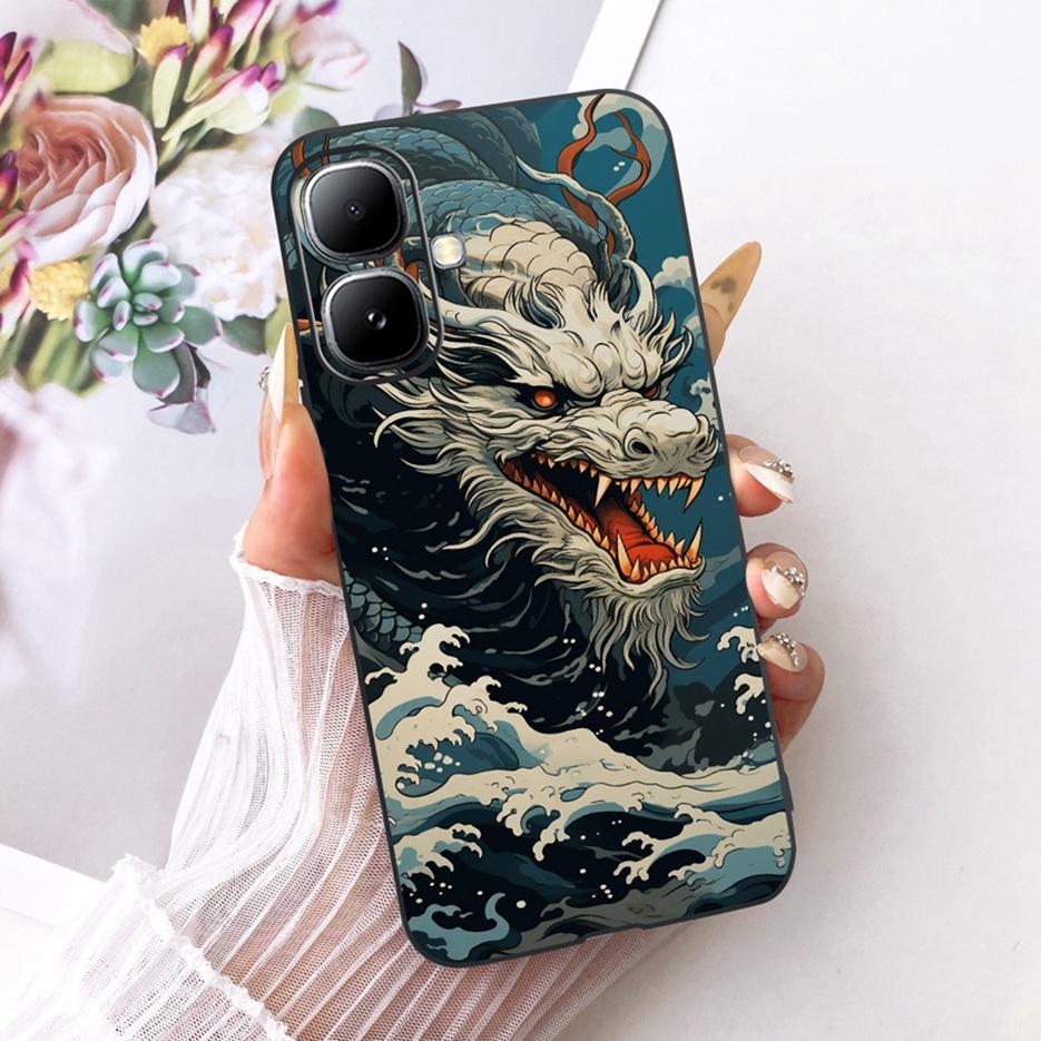 For Infinix Smart 20 Case X6840 X6840B Luxury Bow Flowers Painted Cover Soft Silicone Case For Infinix Smart 20 Smart20 4G Shell