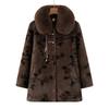Elegant Plus-Size Mid-Length Winter Wool Coat for Senior Women