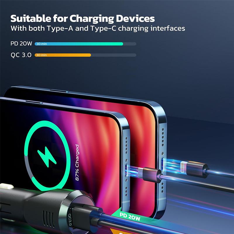 MT02 Bluetooth 5.3 Transmițător FM Wireless Îmbunătățire Sunet pentru Apelare Hands-free Reducere Zgomot DSP Încărcător Auto Adaptor PD Tip-C