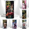 Handyhülle Katze Blume Rose Für TCL NxtPaper 70 Pro K70 Power 4G 505 50 XE 40 XL 20 30 60 SE 60R 5G 40R Benutzerdefinierte Foto-Rückseite