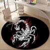 1 Stück Skorpion Maske Büro Runder Teppich, Indoor-Matte Geeignet Für Büro, Unter Bürostühlen Schlafzimmer Wohnzimmer Heimdeko, Raumdeko q107