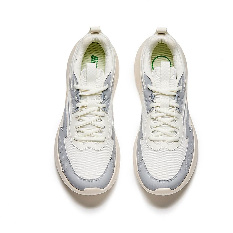 Anta Trendy Comfortable Slip-Resistant Durable Low-Top Casual Running Shoes Men sneaker Ivory-White Mud Fog-Gray 912515516-3