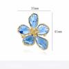 SKEDS Creative Women Girls Glass Flower Crystal Brooch Badges Elegant Lady Exquistie Floral Clothing Coat Pin Jewelry Gift