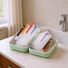 14 Pieces Travel Capsule Holder Organizer Colored Top Bands Clear