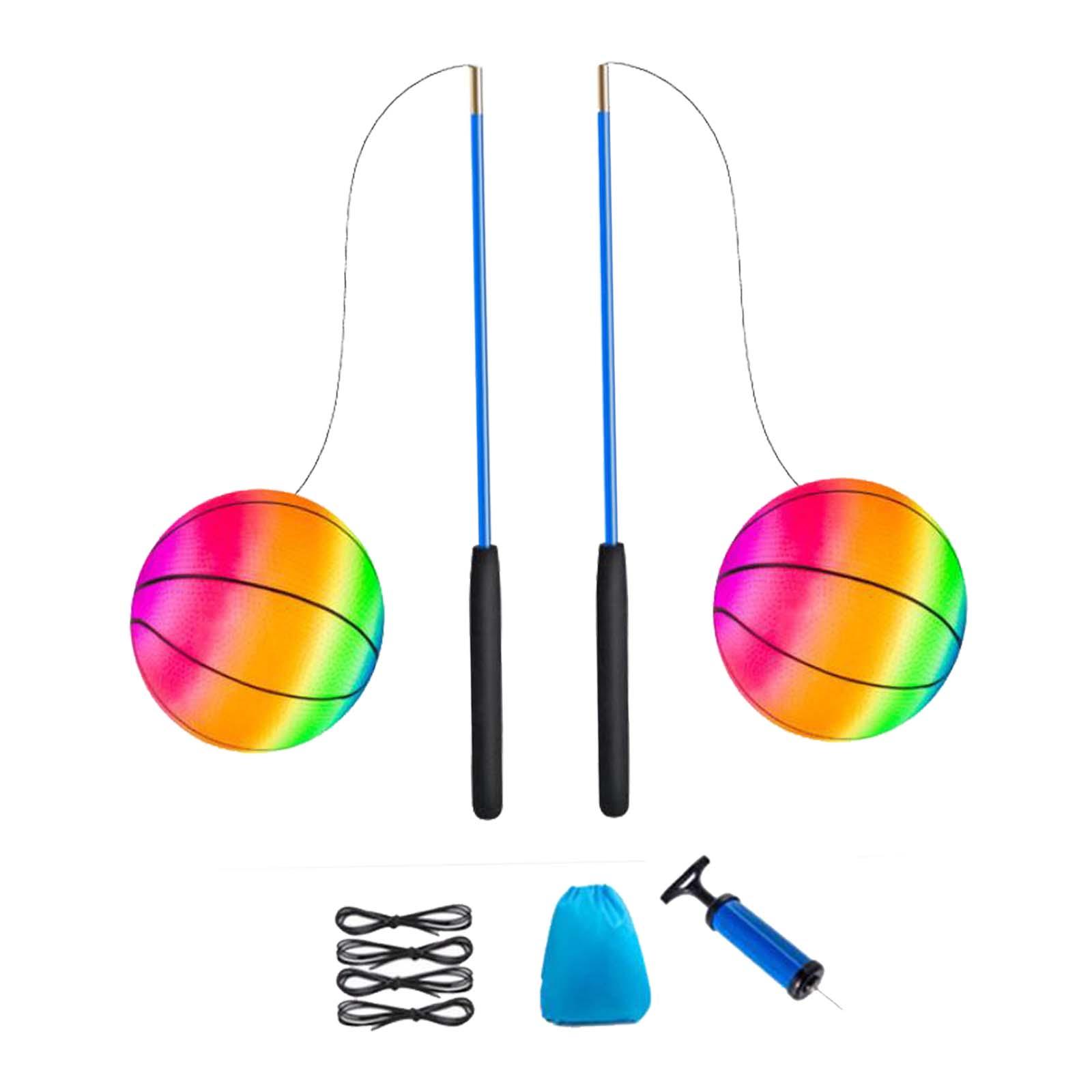 

Fitness Ball Swing Balls with Rod Sports Gym Outdoor Game Practice Hand Throwing