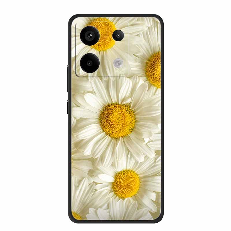 For Redmi Note 13 pro Case Pink Phone Case Fashion Silicone TPU Soft Back Cover Redmi Note 13 Pro Flower Capa 6.67" Cats Coque