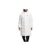 adidas Alphabet Logo Print Hooded Medium Length Down Jacket Unisex Outerwear White HZ2600