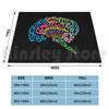 Human Brain Anatomy Using Typography Blanket Fashion Custom For Scientists For Psychologists For
