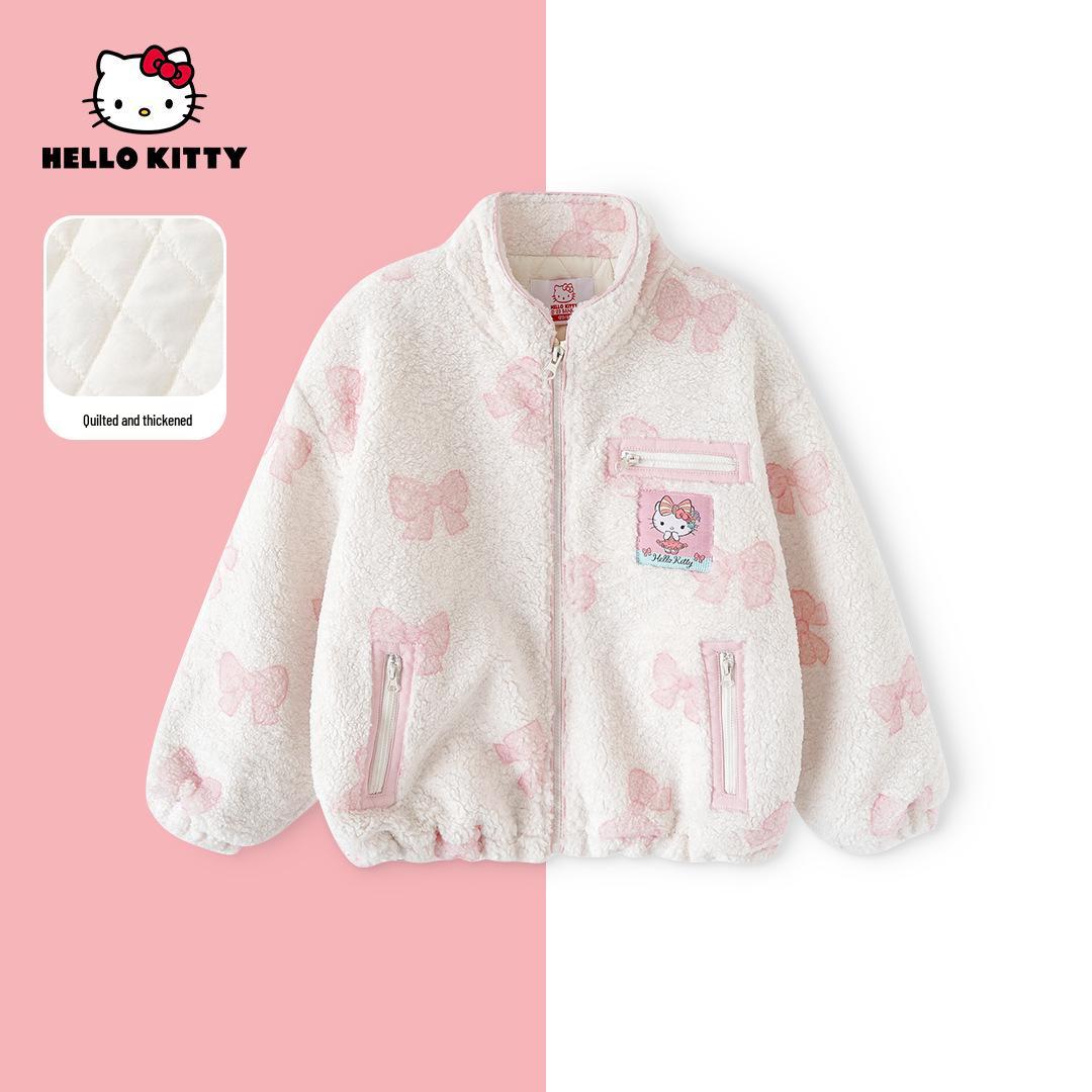 

Hello Kitty Winter Cute Girls Padded Jacket for Medium & Large Children 130 (120-130 cm) бежевий