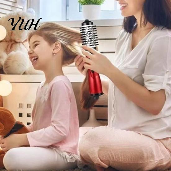 Asciugacapelli Portatile per Viaggio 3-in-1 Spazzola ad Aria Calda Rotante, E Spazzola Styling Impostazioni Fredde, Styler Lisciante Arricciante Anti Scottatura