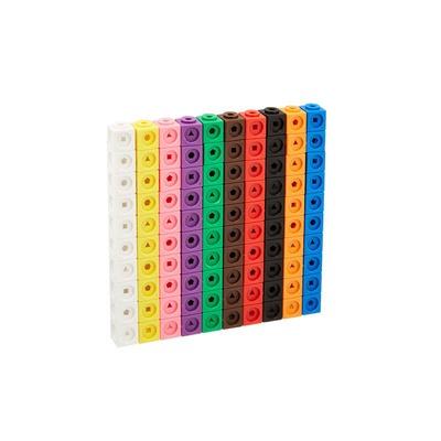 block building blocks 100 grains 10 colors 2cm connected block puzzle teaching aids early education teaching aids child