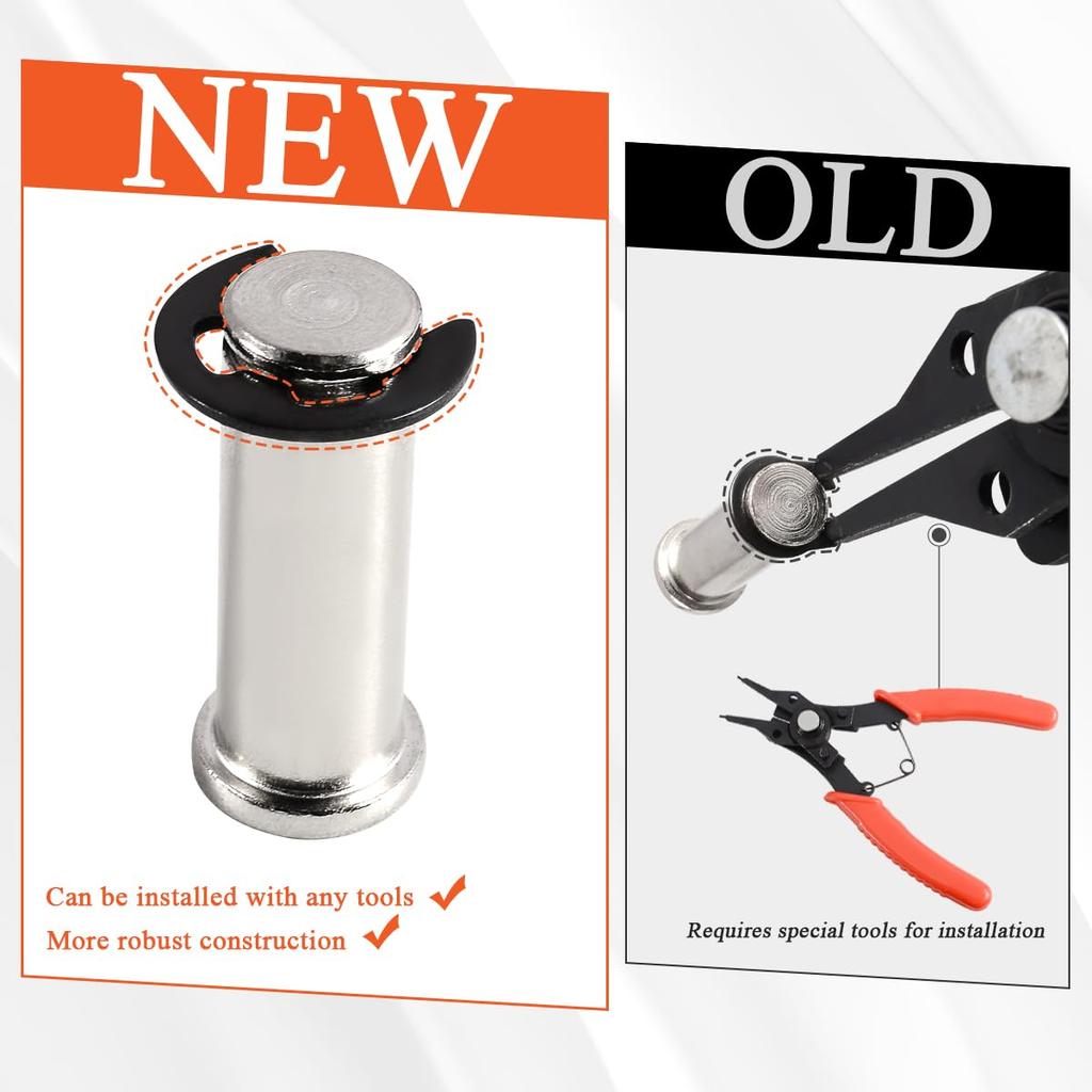 FOVPLUE Foot Peg Mounting Pin Kit with Clevis Pin + Spring Washer + Retaining