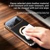 Luxury Business 360 Rotating Magnetic Leather Case for iPhone 17 Pro Max 16 15 14 13 for Magsafe Shockproof Skin Feel Slim Cover