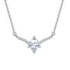 Triangular Zircon Pendant S925 Sterling Silver Necklace Women's Niche Design Sense Light Luxury Collarbone Chain