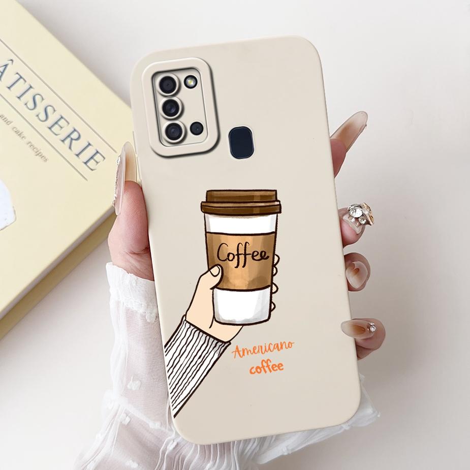 For Samsung Galaxy A21s Case SM-A217F New Fashion Cartoon Painted Cover Shockproof Phone Case For Samsung A21s A 21 s Soft Shell