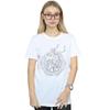 Disney Womens/Ladies Frozen Friends Wreath Cotton Boyfriend T-Shirt