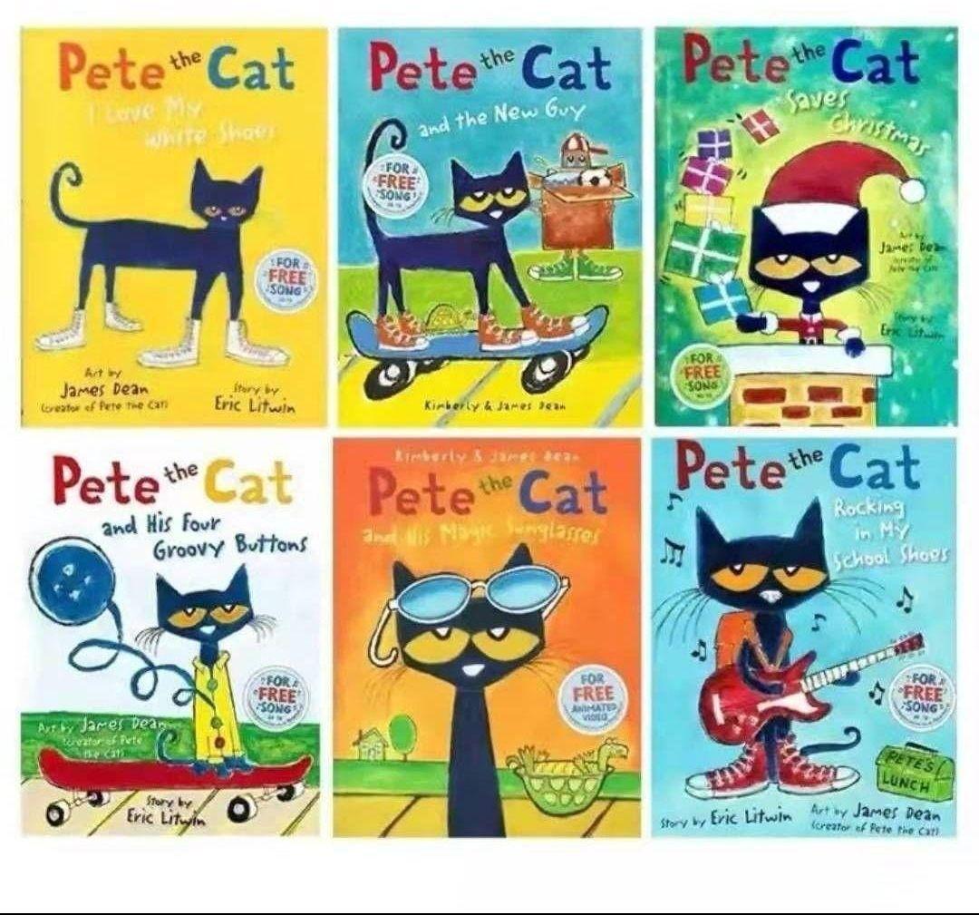 

[Б/У] Детская английская книга с картинками Пит Кот Набор из 6 книг Распродажа