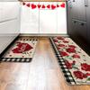 1Pcs Valentine's Day Floor Mat Modern Kitchen polyester Rug Non-Slip Colorful Indoor Carpet, For Home Bathroom Bedroom Living Room Decor