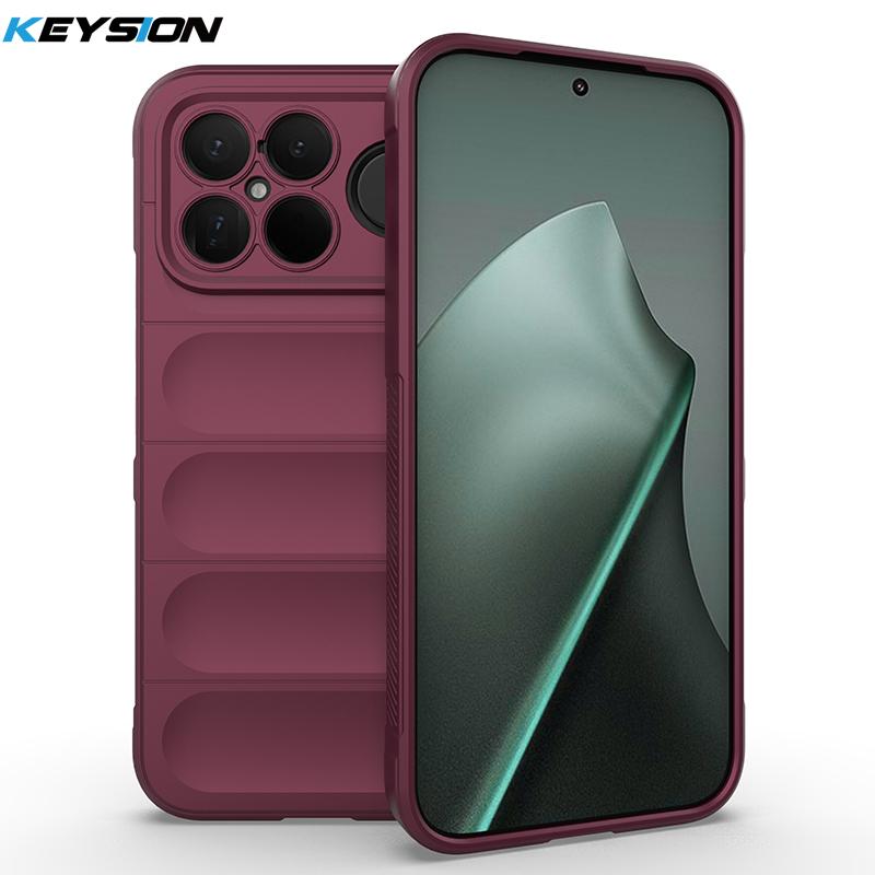 KEYSION Shockproof Matte Phone Case for Xiaomi POCO F8 Ultra F8 Pro Anti-skid Soft Silicone Phone Back Cover for POCO F8 Pro
