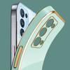 For Oppo Reno6 Pro 5G Case Luxury Square Plating CPH2247 Phone Case ShockProof Silicone Back Cover Fundas