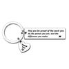 Modern Artistic Stainless Steel Keychain Heart Charm For Friends And Family Gifts