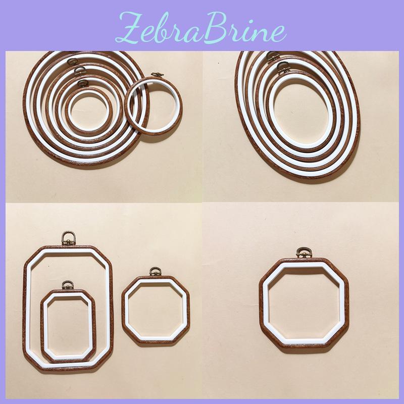 Embroidery Wood Grain Antique Hoops Retro Diy Ovalround Tools Decor