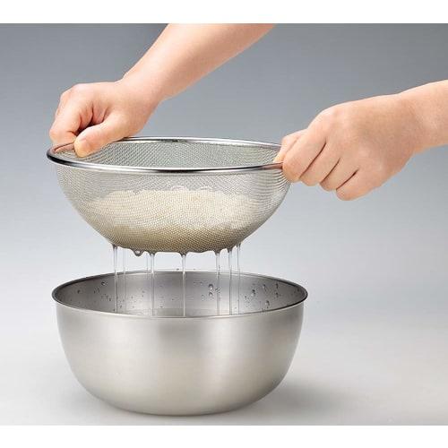 Yokoyama SUSEga Strong Mesh Strainer 4-Piece Set (22cm Strainer & 15cm, 18cm, and 21cm Bowls) SUS-Z1000