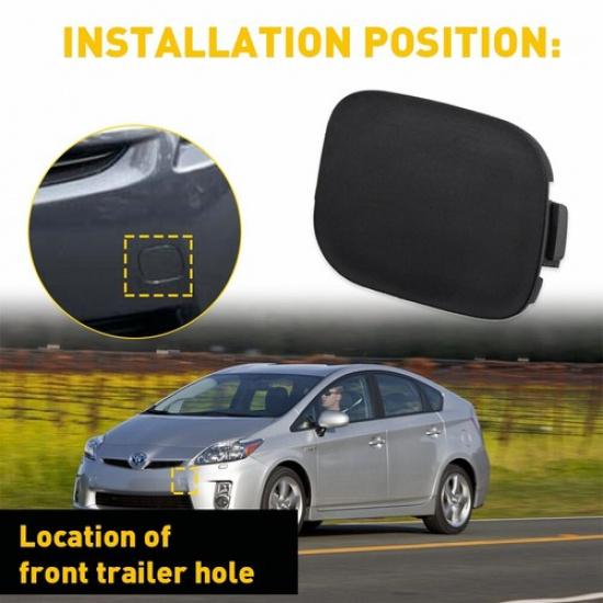 FOR 2010-2011 Toyota Prius Left Right Side Primed Bumper Tow Hook Cover EXV