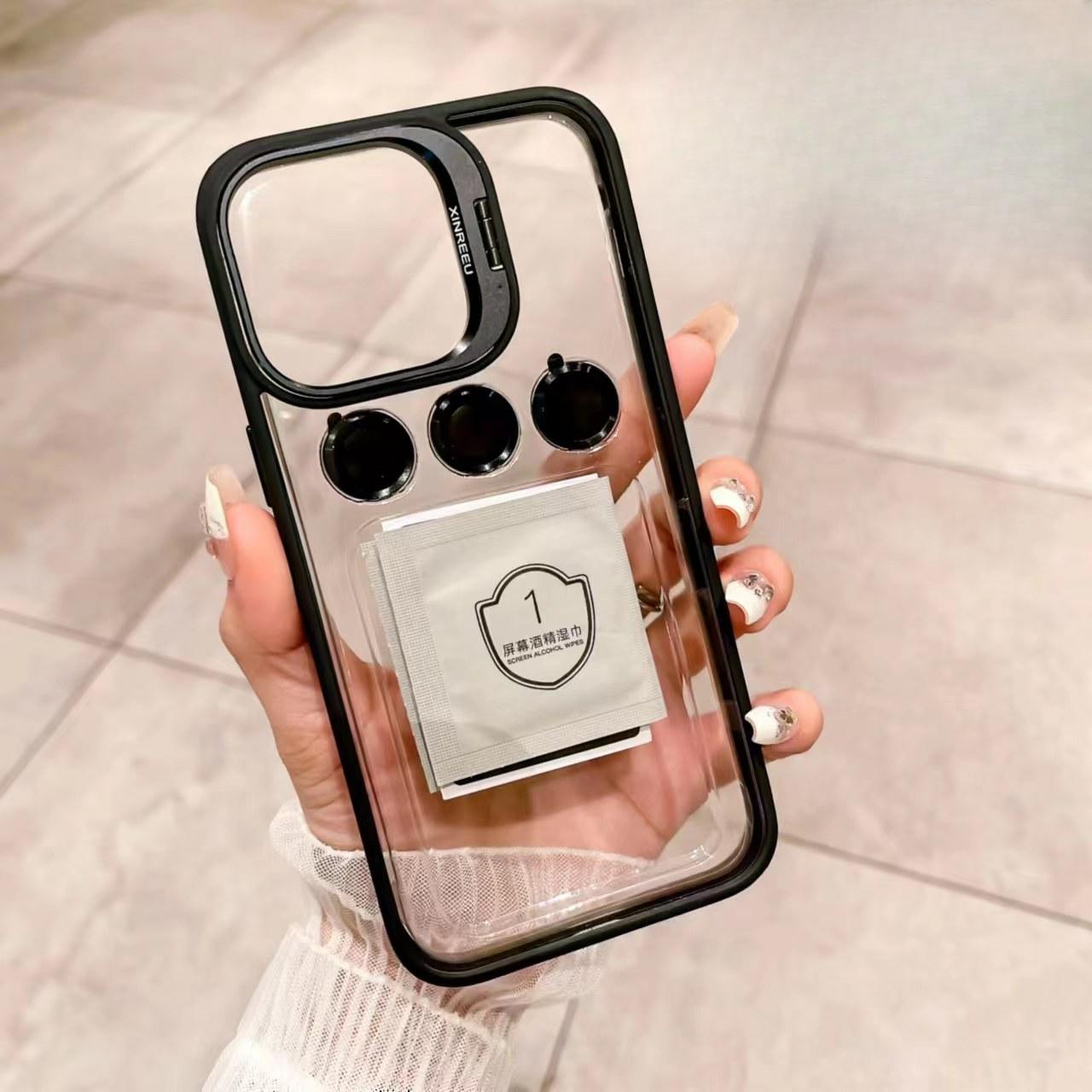 

Подходит для чехла для мобильного телефона Apple 16, чехол-книжка для объектива, подставка, iPhone 15pro с защитной пленкой для объектива, 14 противоударный защитный чехол iPhone15 чёрный