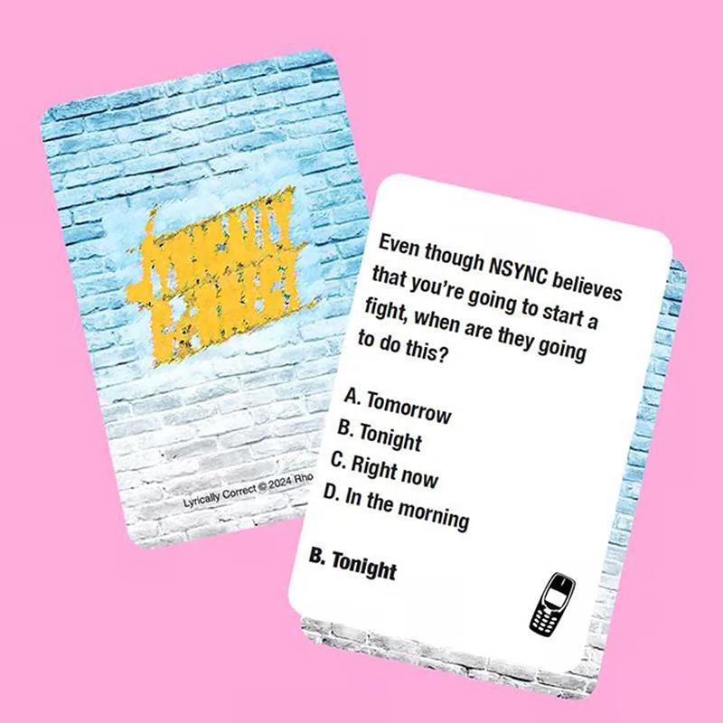 Lyrics Pop Quiz Pop Quiz 90S & 2000S Edition Music Trivia Game - Fun Pop Music Guessing Card Game For Adults And Teens