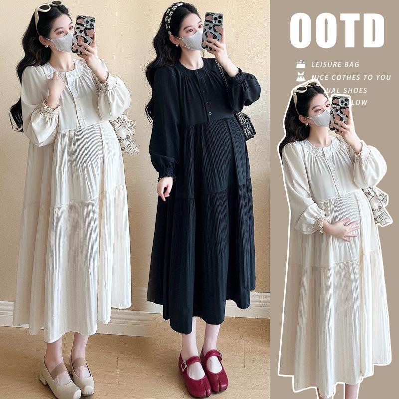 2026 Elegant Casual Pleated Loose-Fit Skirt Double Extra Large чёрный