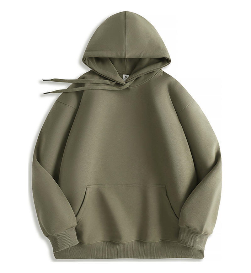 2025 autumn and winter new hooded sweater women's solid color college style loose casual velvet popular trendy brand Japanese and Korean style