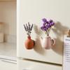 Decorative 3D Vase Fridge Magnets Pastoral Style Flower Arrangement Magnet  Dorm Room