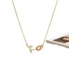 Elegant Stainless Steel Tulip Necklace Glittering Colorful Crystal Charm Jewelry for Women Engagement Event Wear